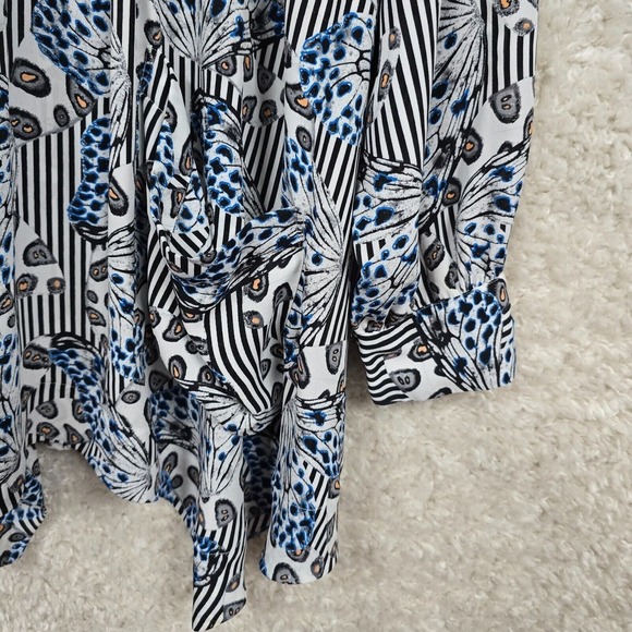 Melissa McCarthy‎ Seven7 Top Womens 2X Butterfly Lightweight Long Sleeve Flowy - Picture 2 of 14